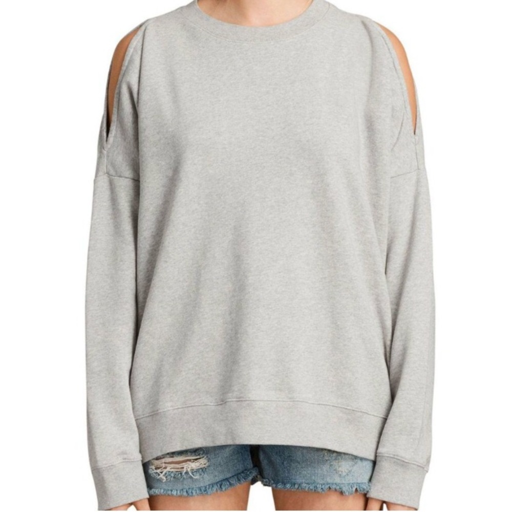 All Saints Unai sweatshirt light marled grey M